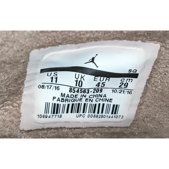 NIKE Mens Air Jordan WESTBROOK 0.2 High Top Sneakers Shoes Size 11 Khaki Suede - Picture 9 of 9